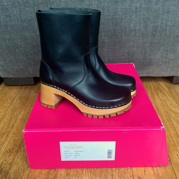 NWT Swedish Hasbeen Plain boot 38/7.5 black - Picture 2 of 8